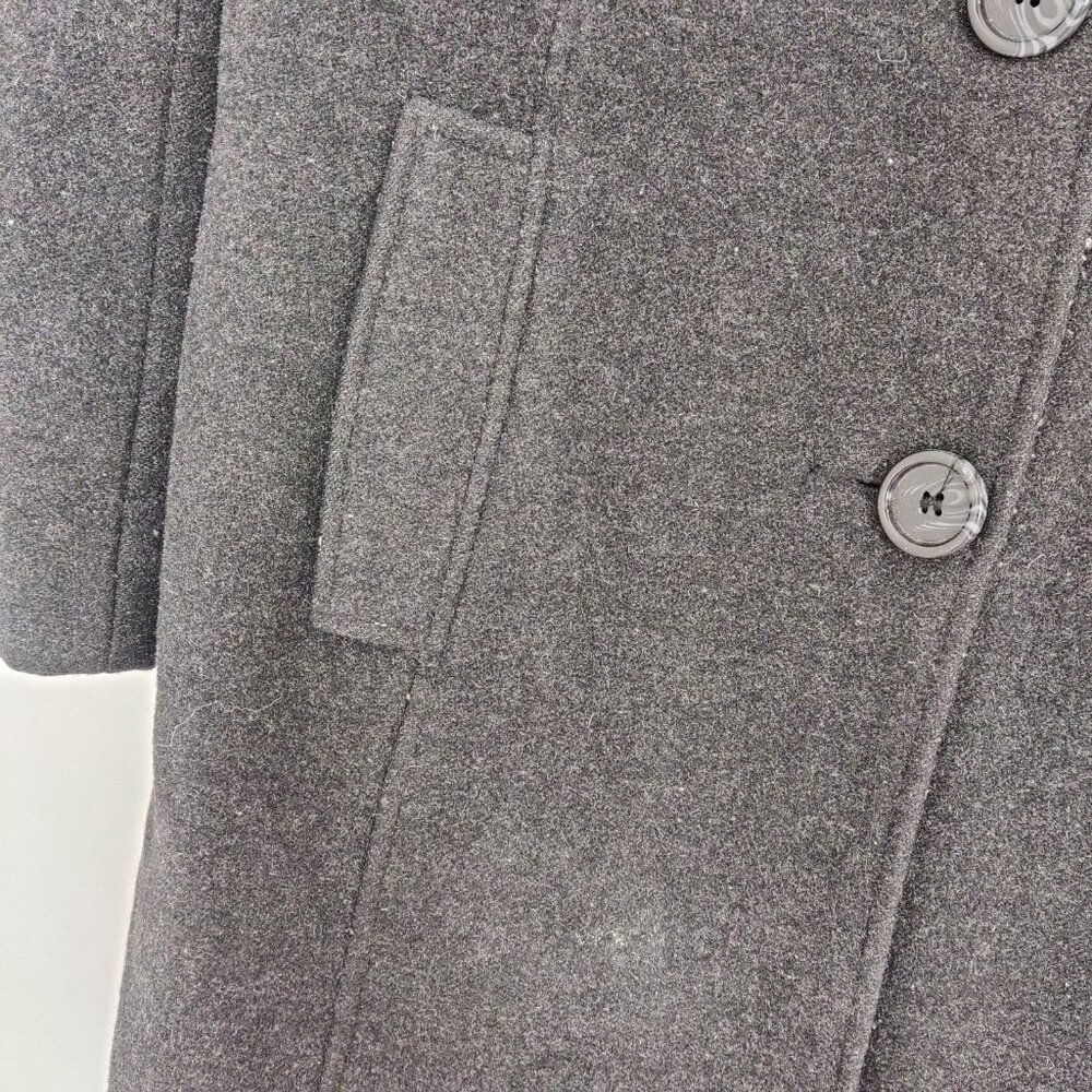 Simon Chang Women's Coat Size 9 / 10 Gray Wool Cashmere Lined Business Casual - Picture 3 of 9